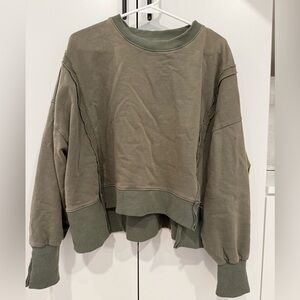 Le Lis Olive Crew Neck Sweater